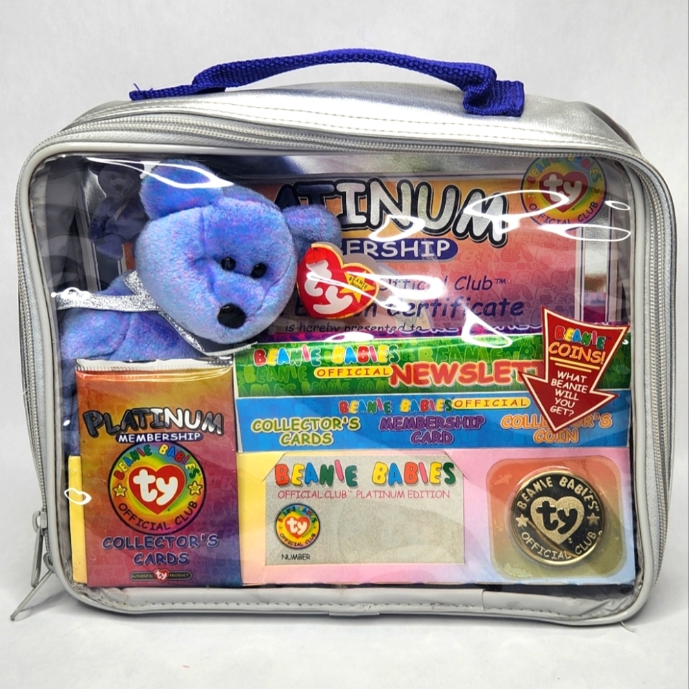 1999 Ty Beanie Baby PLATINUM OFFICIAL Club Membership Kit Retired